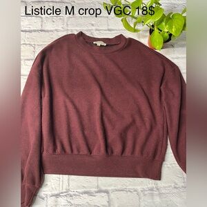 Listicle M crop sweatshirt